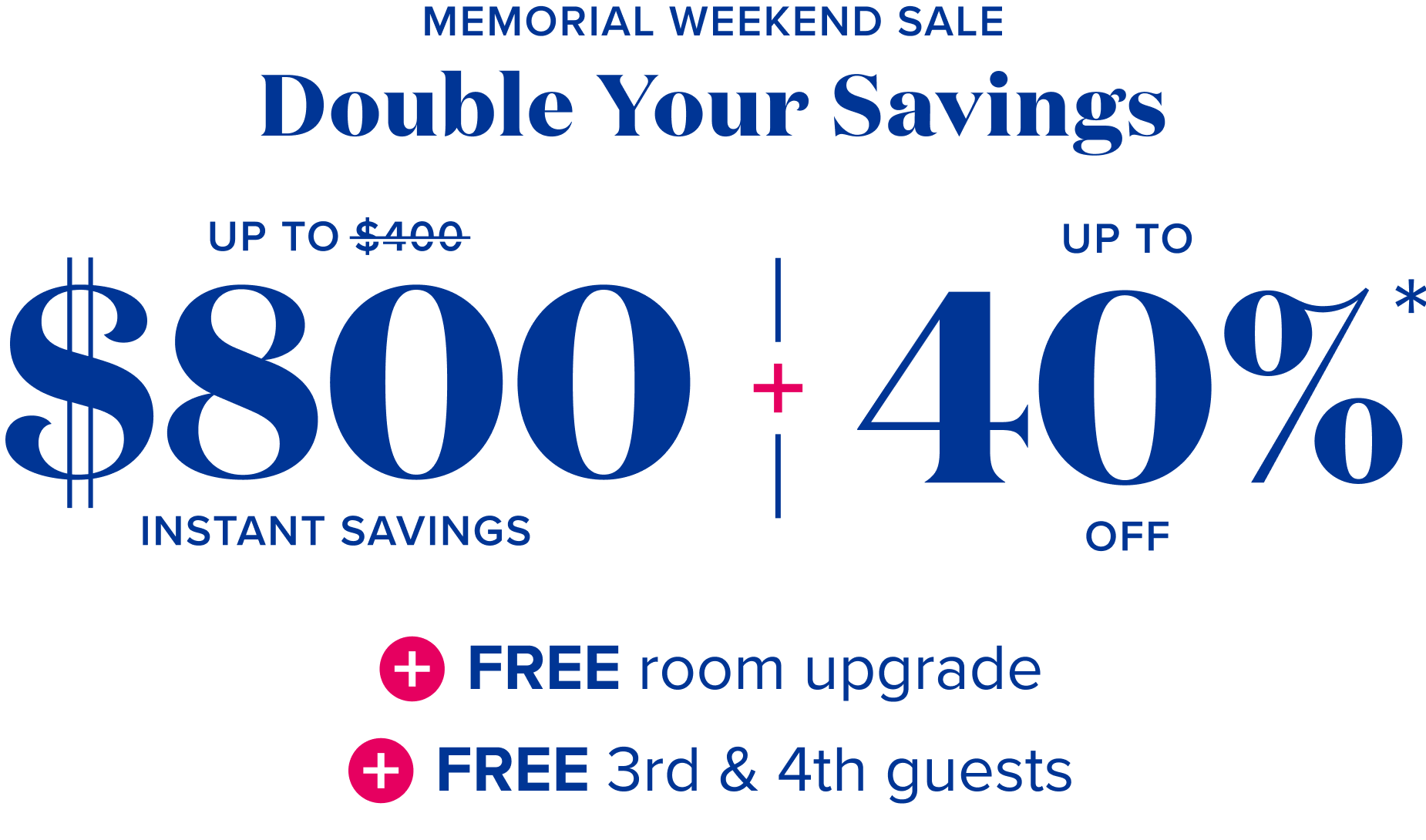 memorial weekend sale double your savings lockup